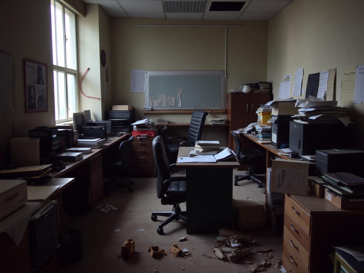 Bureau avant nettoyage